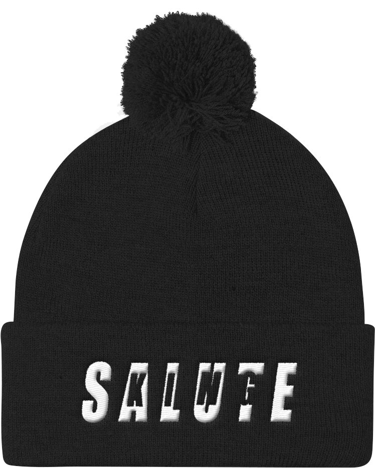 Salute King Pom Pom Knit Cap - Beanie Clipart (1000x1000), Png Download