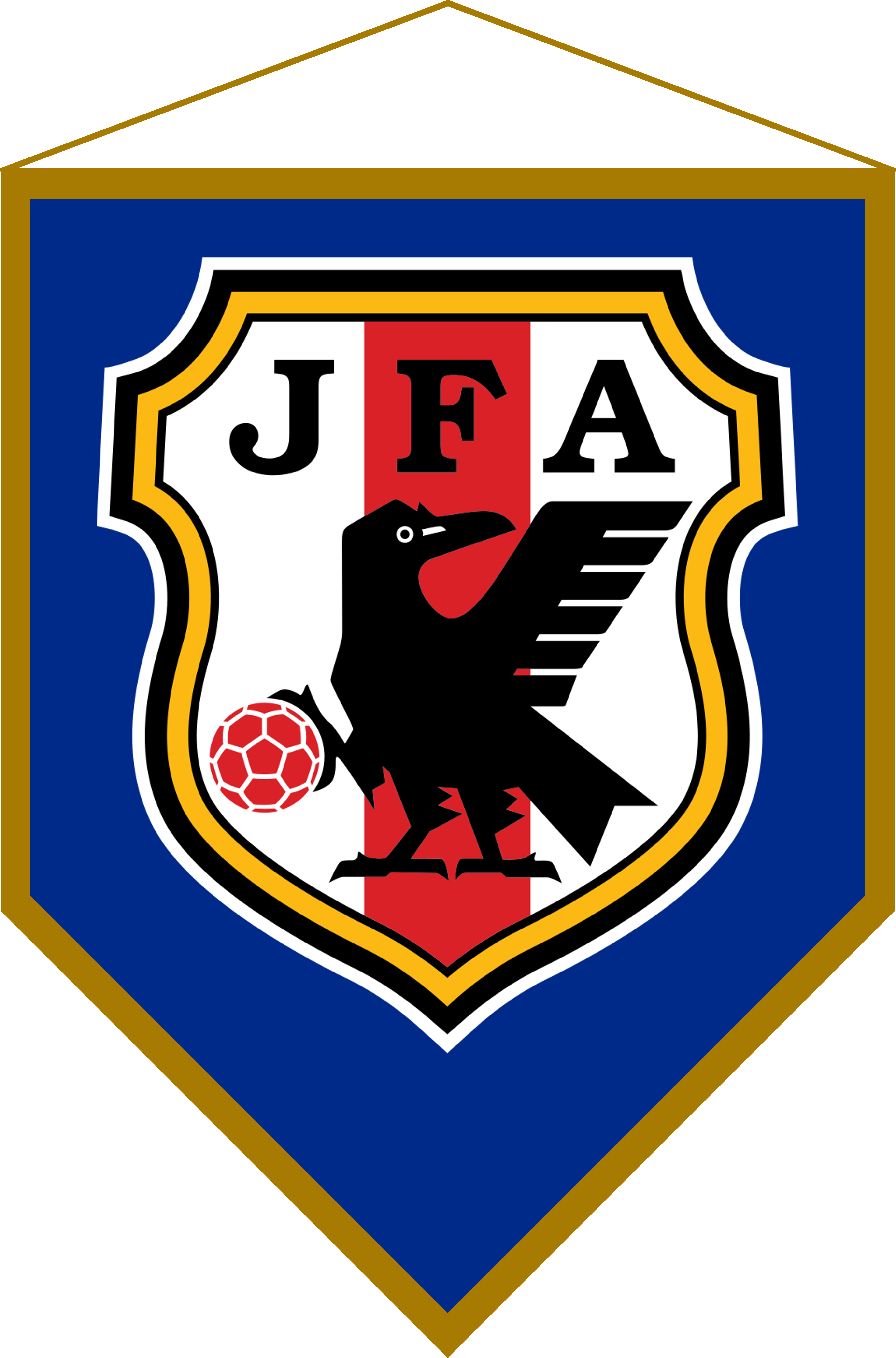 Logo Banderín Japón - Japan Football Association Png Clipart (3647x5527), Png Download
