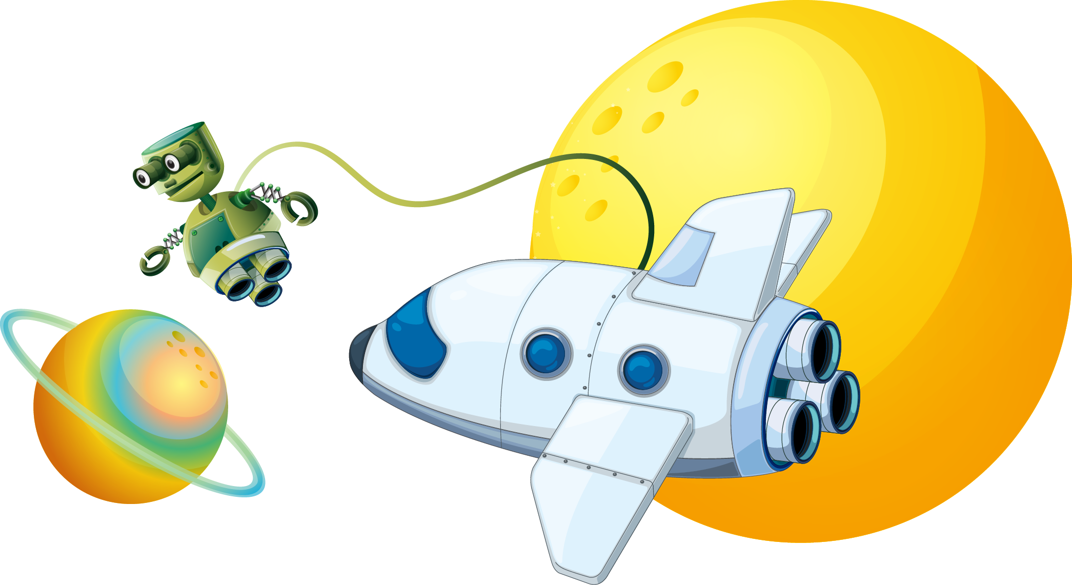 Outer Shuttle Clip Art Vector And - Space - Png Download (2091x1141), Png Download