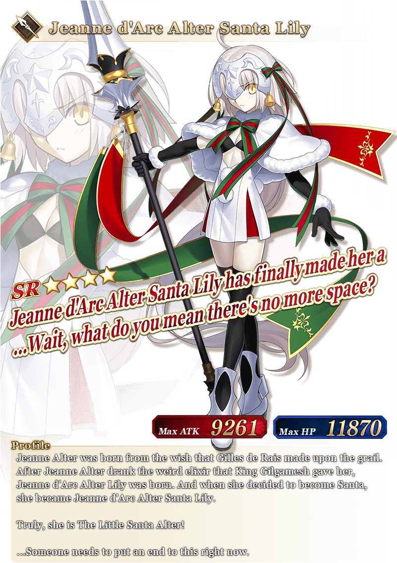 Jeanne D'arc Alter Santa Lily - Alter Jeanne Santa Lily Clipart (800x1147), Png Download