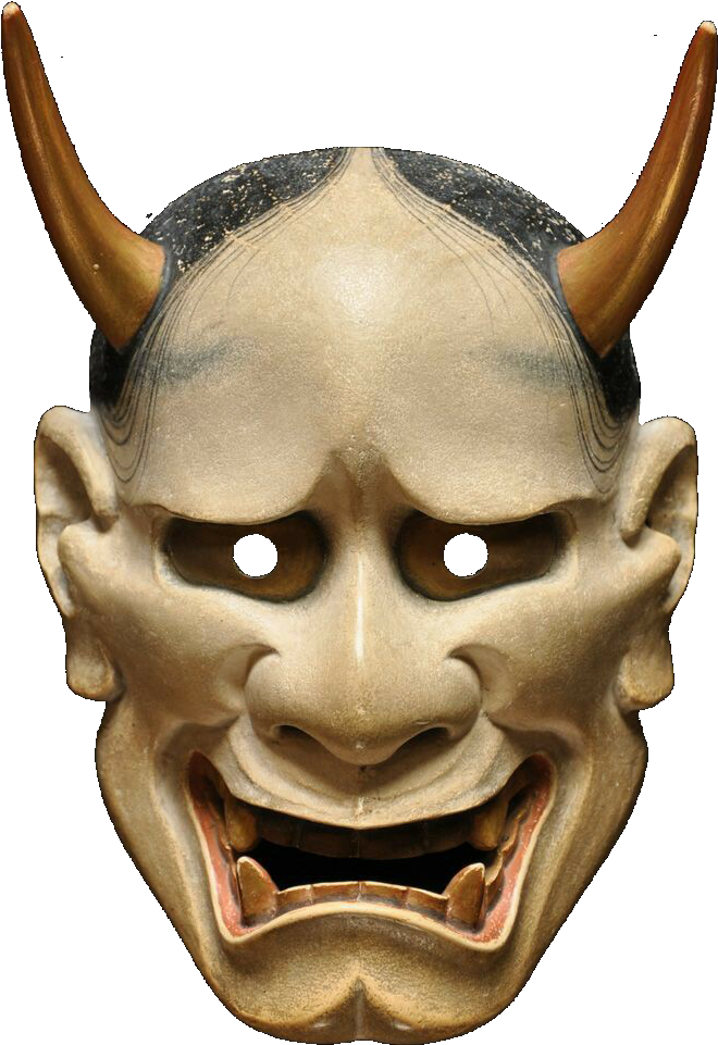 #mask #máscara #samurai #japanese #japonesa @lucianoballack - 能面 般若 Clipart (695x1000), Png Download