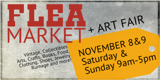 Flea Market And Art Fair Vinyl Banner With Dates And - Poster Clipart (560x560), Png Download