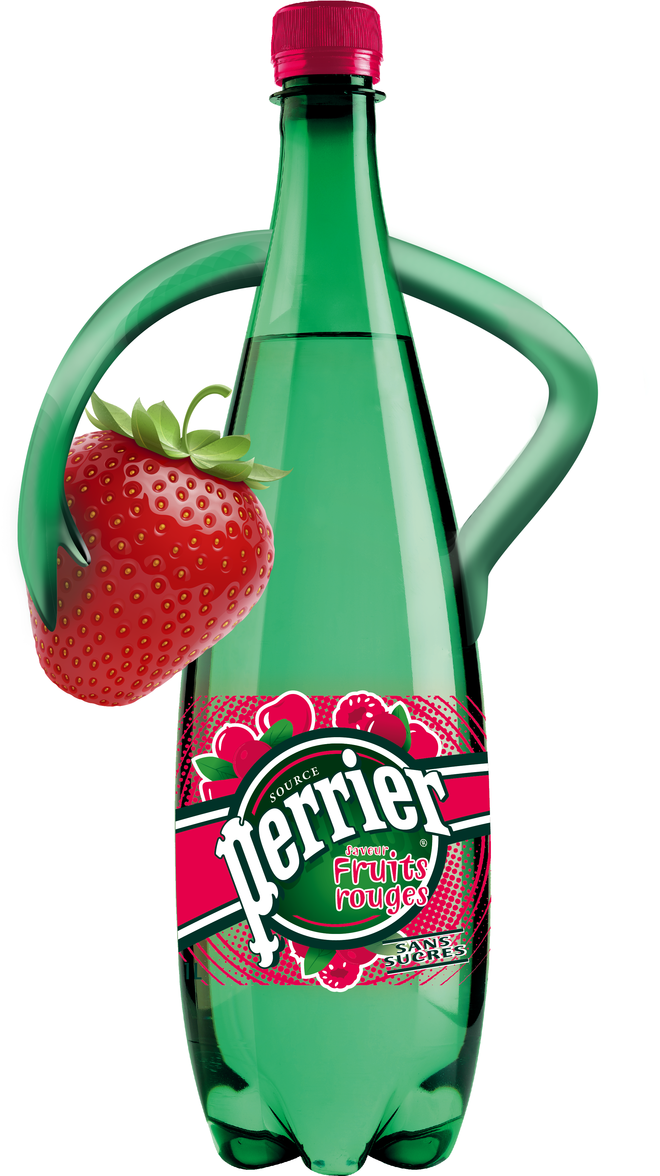 1l Fraise Et Bras - Perrier Clipart (3671x4303), Png Download