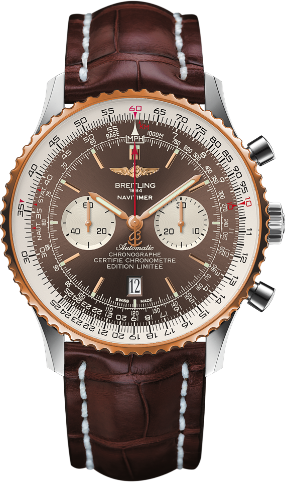 La Cote Des Montres - Breitling Colt 38mm Brown Leather Clipart (568x962), Png Download