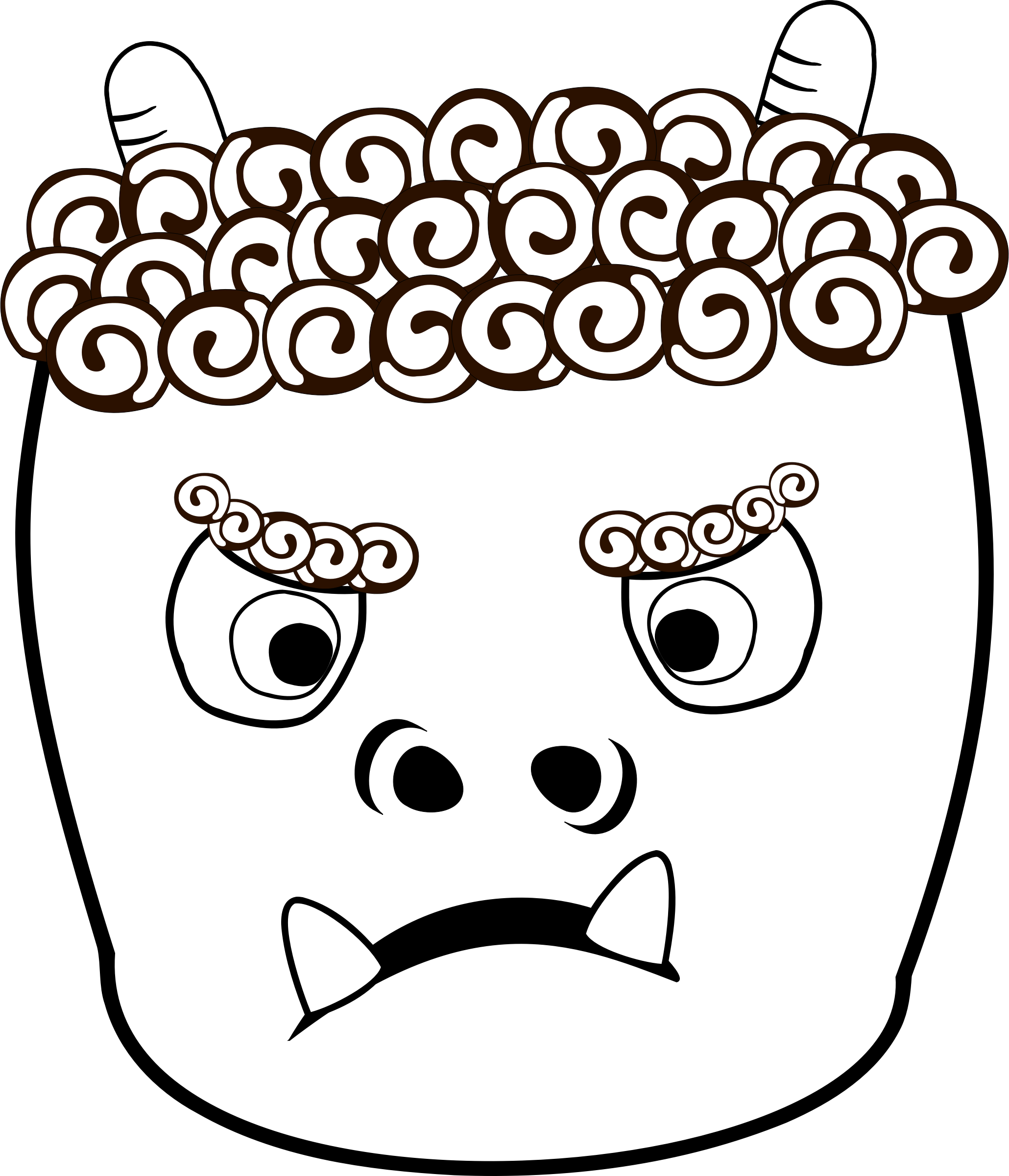 This Free Icons Png Design Of Oni - Japanese Art Vector Clipart Transparent Png (2060x2400), Png Download