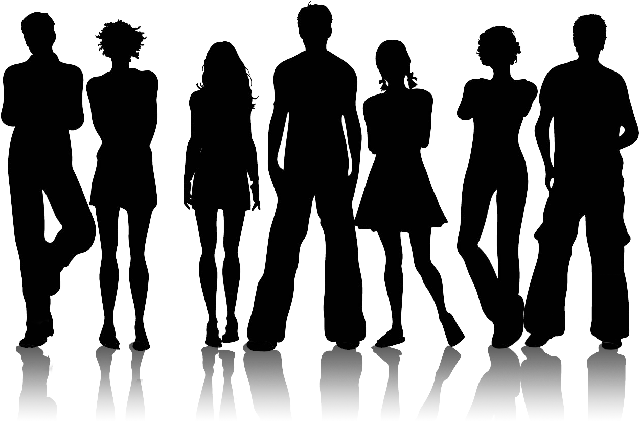 Runway Training - Teens Silhouette Clipart (1256x837), Png Download