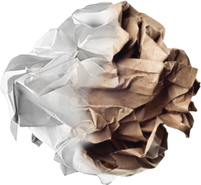 Hojas De Papel Arrugadas , Png Download - Hoja De Papel Arrugada Dibujo Clipart (675x623), Png Download