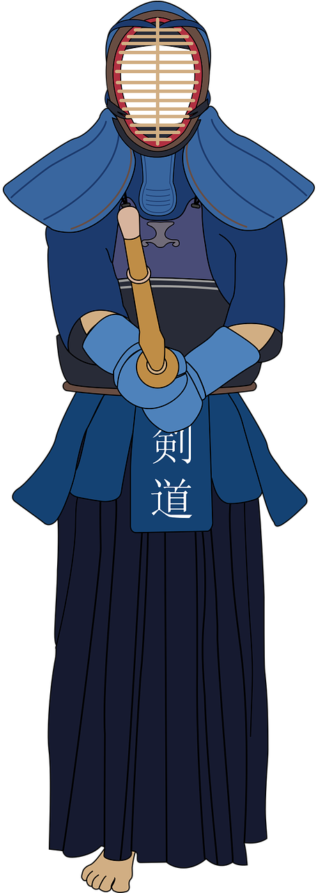 Fighting Martial Arts Mask Sport Png Image - Japanese Martial Arts Kendo Clipart (640x1280), Png Download