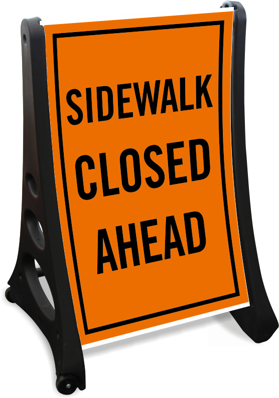Sidewalk Closed Ahead Portable Sidewalk Sign Kit - Nigel Thornberry Meme Clipart (800x800), Png Download