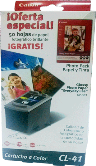 Cartuco A Color Cl 41 Canon - Box Clipart (600x600), Png Download