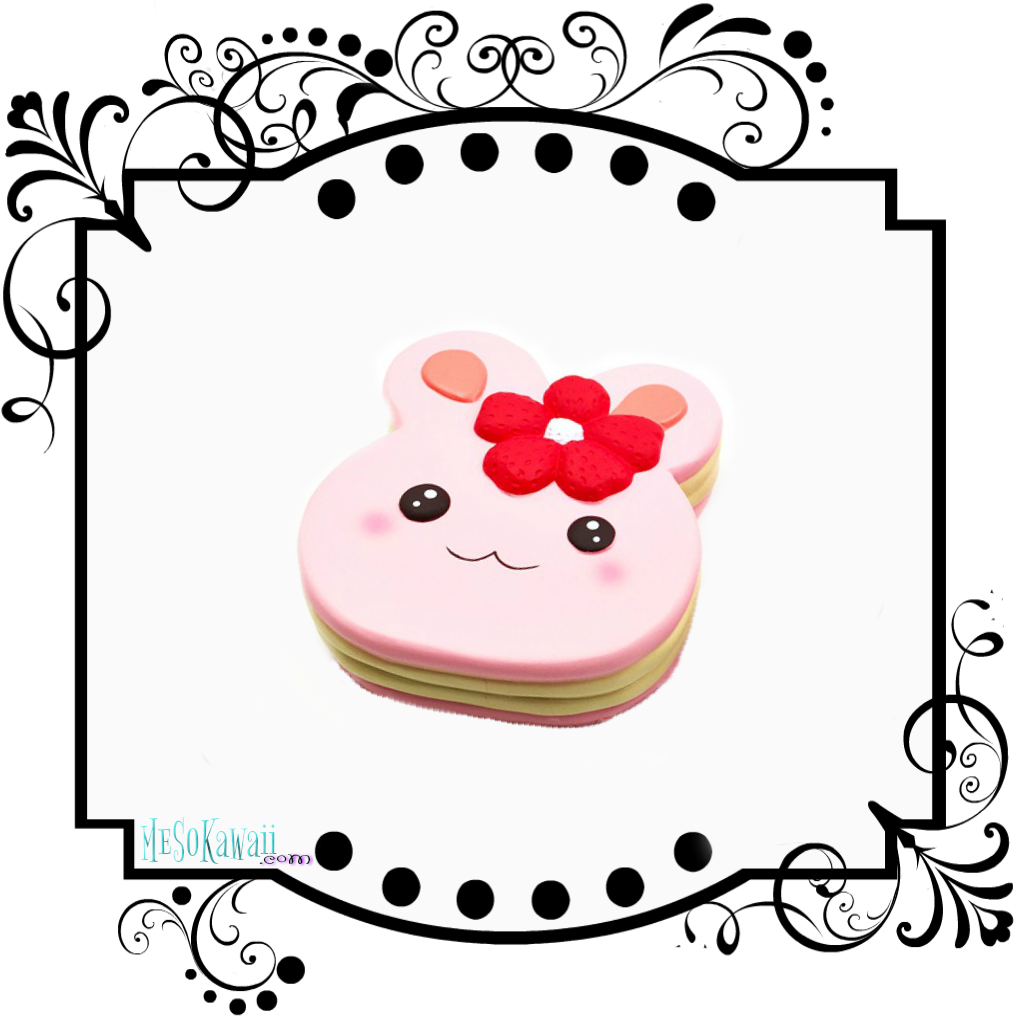 Squishyfun Rabbit Jumbo Pancake Squishy - Puni Maru Melon Bun Squishy Clipart (1024x1024), Png Download