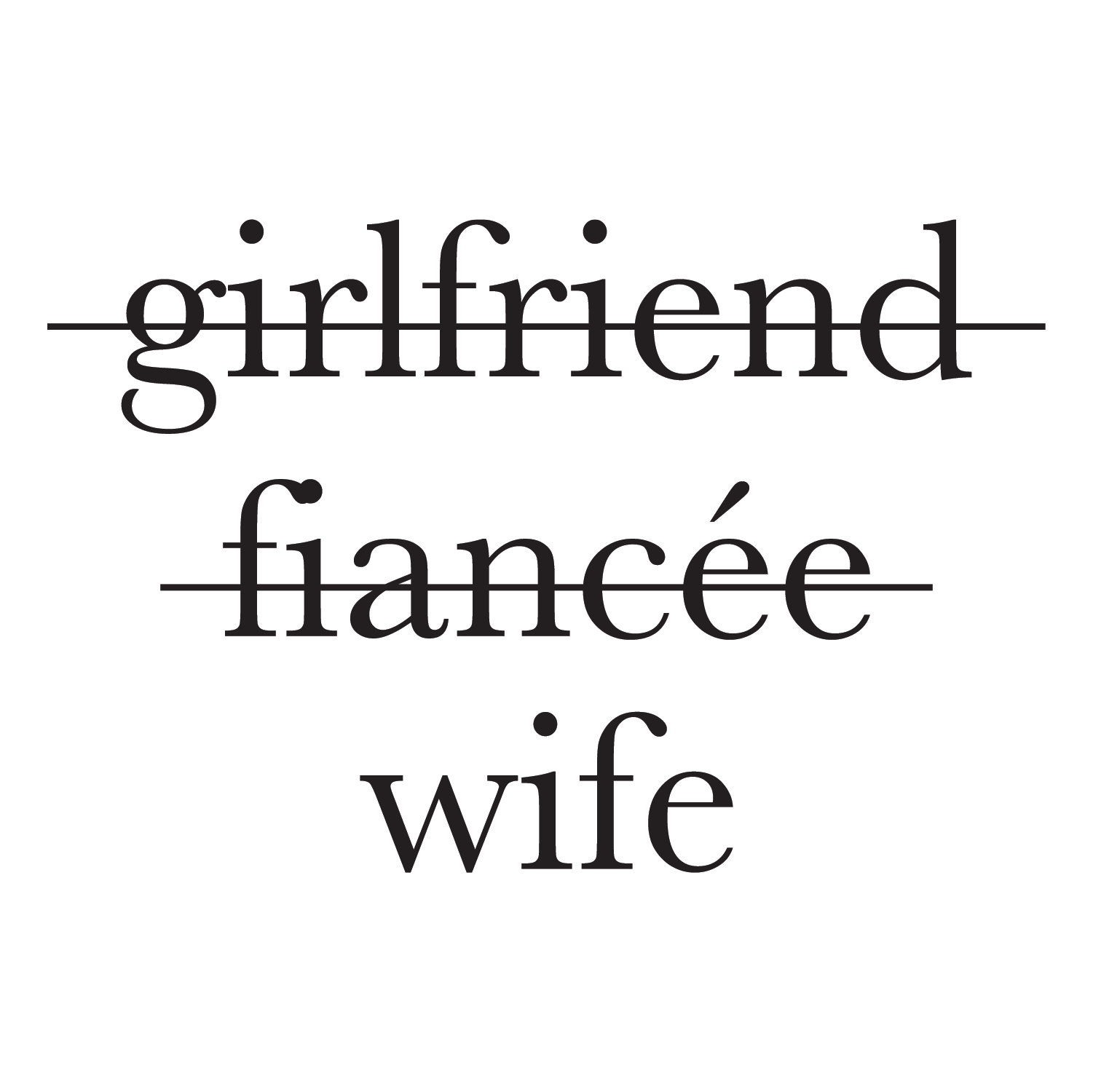 Girlfriend Fiance Wife Text Clipart (1501x1500), Png Download