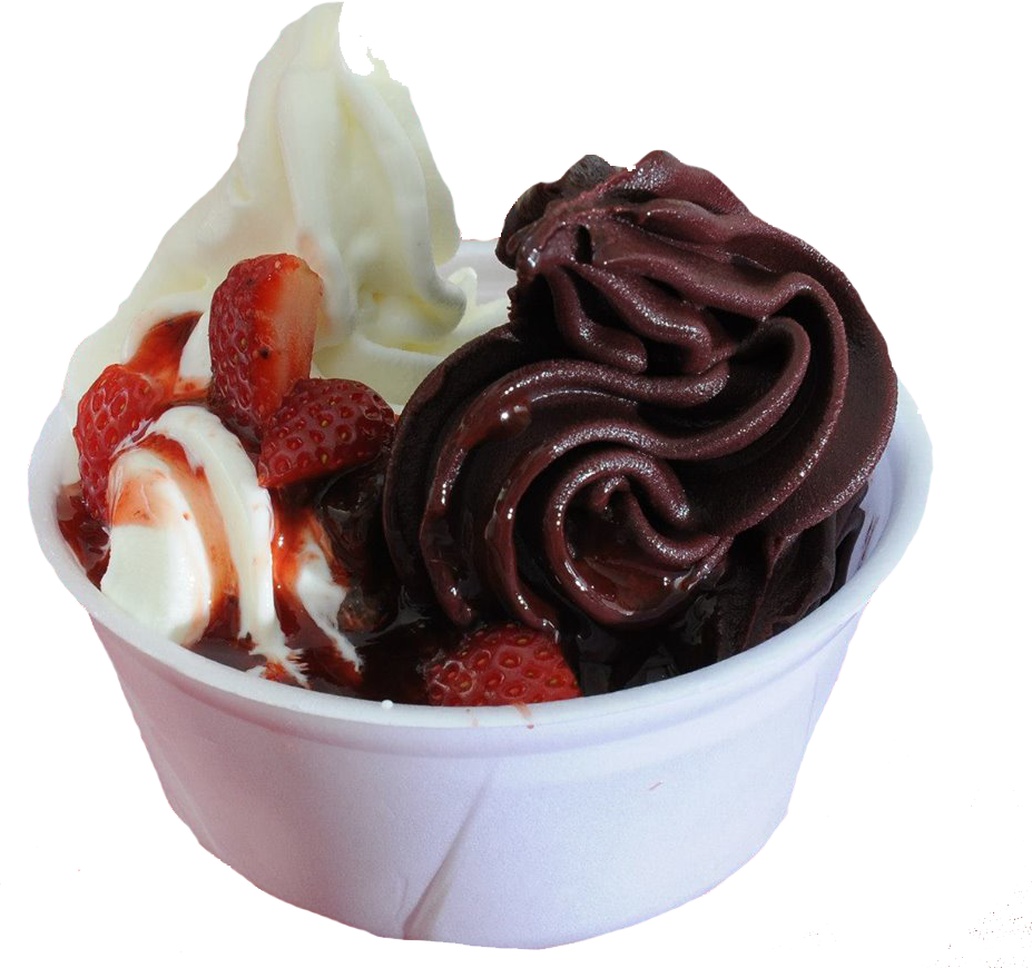 Açaí Com Frozen Iogurte - Sorvete E Acai Png Clipart (927x870), Png Download