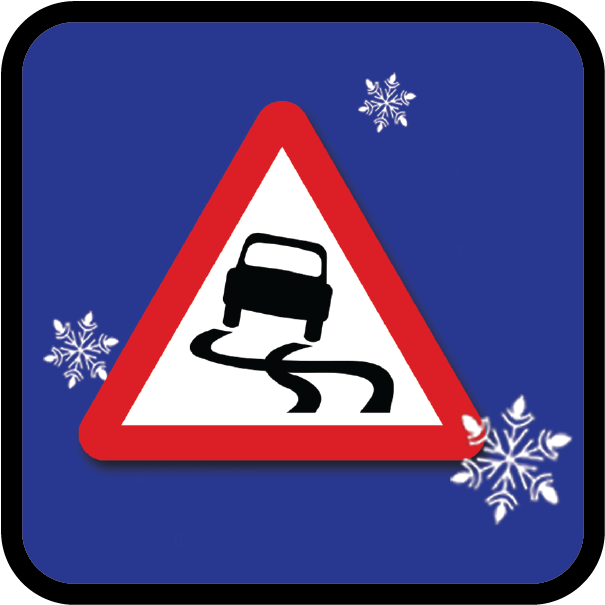 Featured Image - Slippery Road Sign Clipart (719x716), Png Download