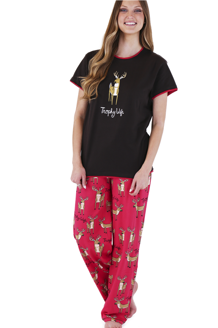 Women's Regular Fit Pj Set - Pajamas Clipart (863x1050), Png Download