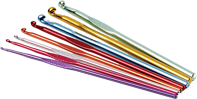 Agulha De Crochê Alumínio Colorida Círculo S/a - Agulha De Crochê Png Clipart (804x804), Png Download