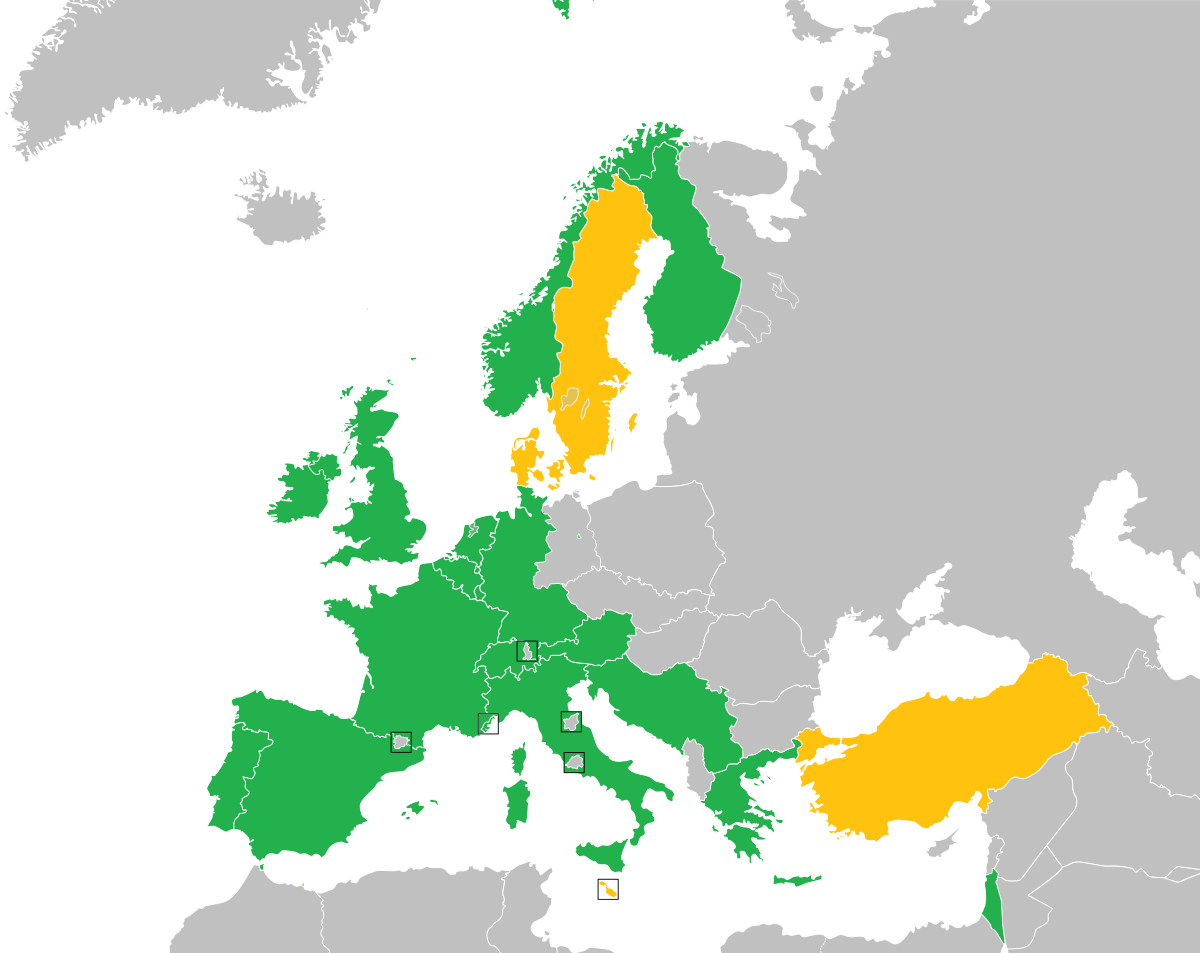 Map Of Europe 1967 Clipart (1200x953), Png Download