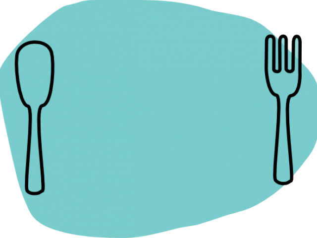 Dinner Plate Clipart Cartoon - Dinner Setting Png Transparent Png (640x480), Png Download