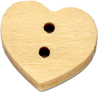 13mm Wooden Heart Buttons - Plywood Clipart (600x600), Png Download
