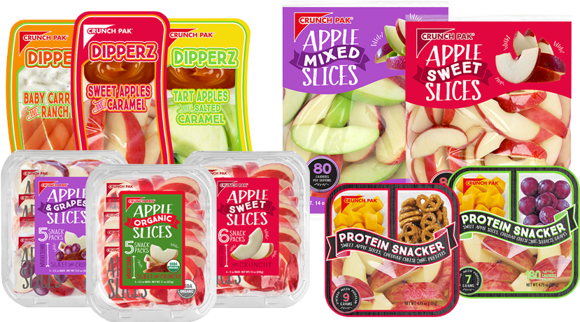 Crunch Pak Products - Apple Slice Brands Clipart (846x472), Png Download