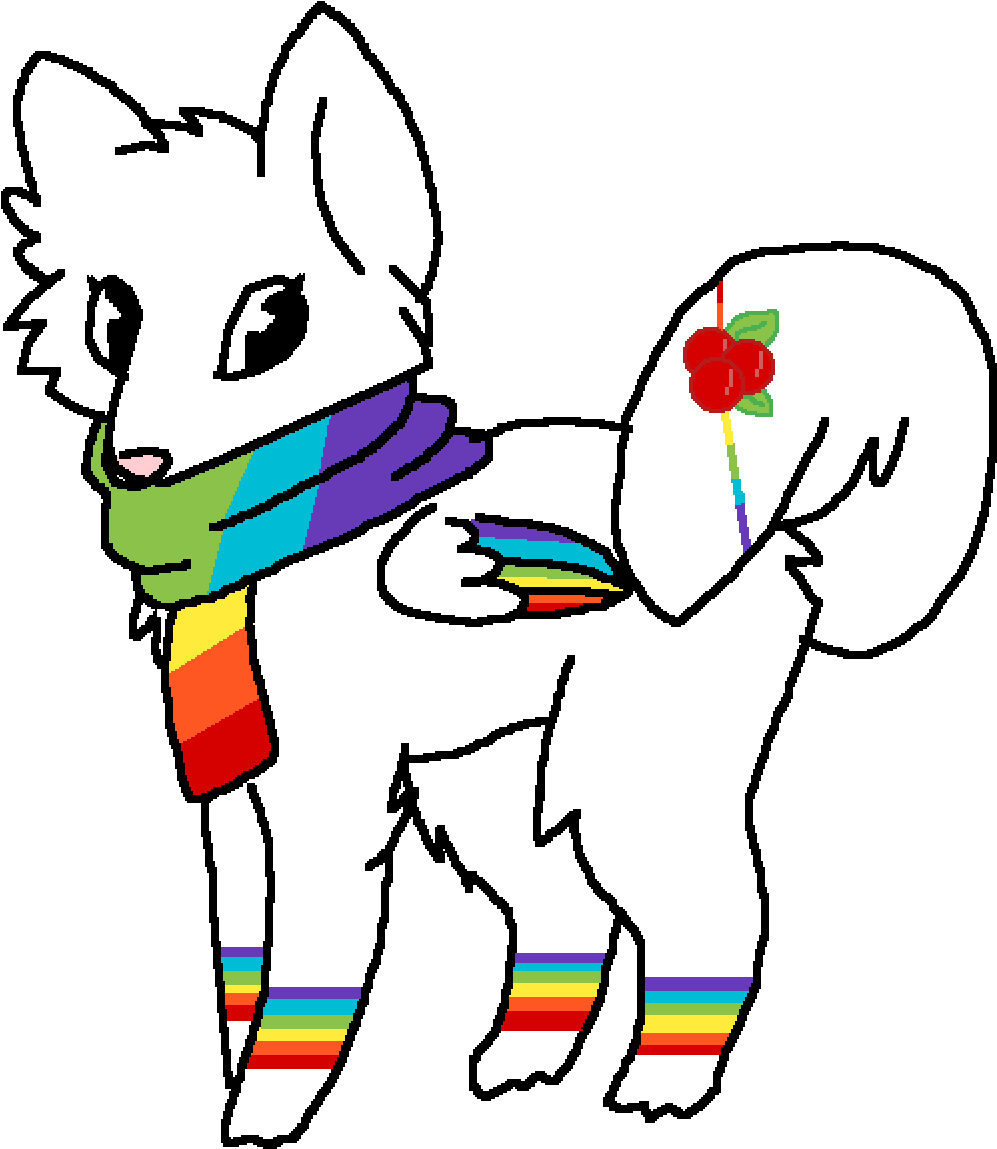 Cute Rainbow Christmas Animal - Digital Art Clipart (1200x1200), Png Download