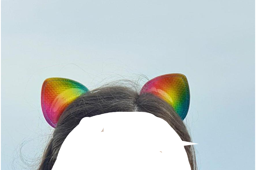 “this Was A Close Up Of The Rainbow Kitten Ears In - Elephant Clipart (892x593), Png Download