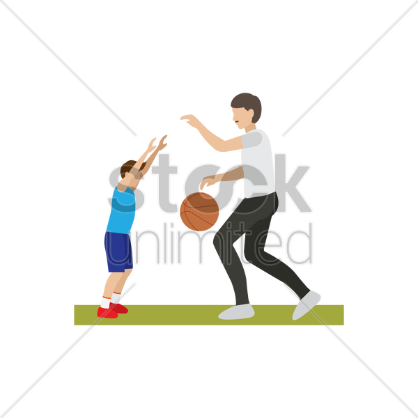 Playing Basketball With Vector Image Graphic - Streetball Clipart (600x600), Png Download