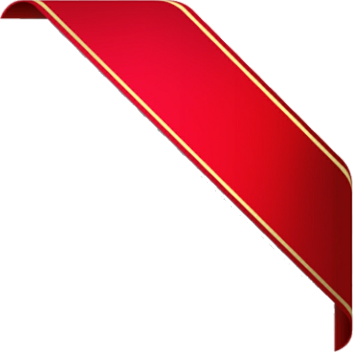 #banderola #rojo #bandera #guirnalda - Red Corner Ribbon Png Clipart (720x718), Png Download