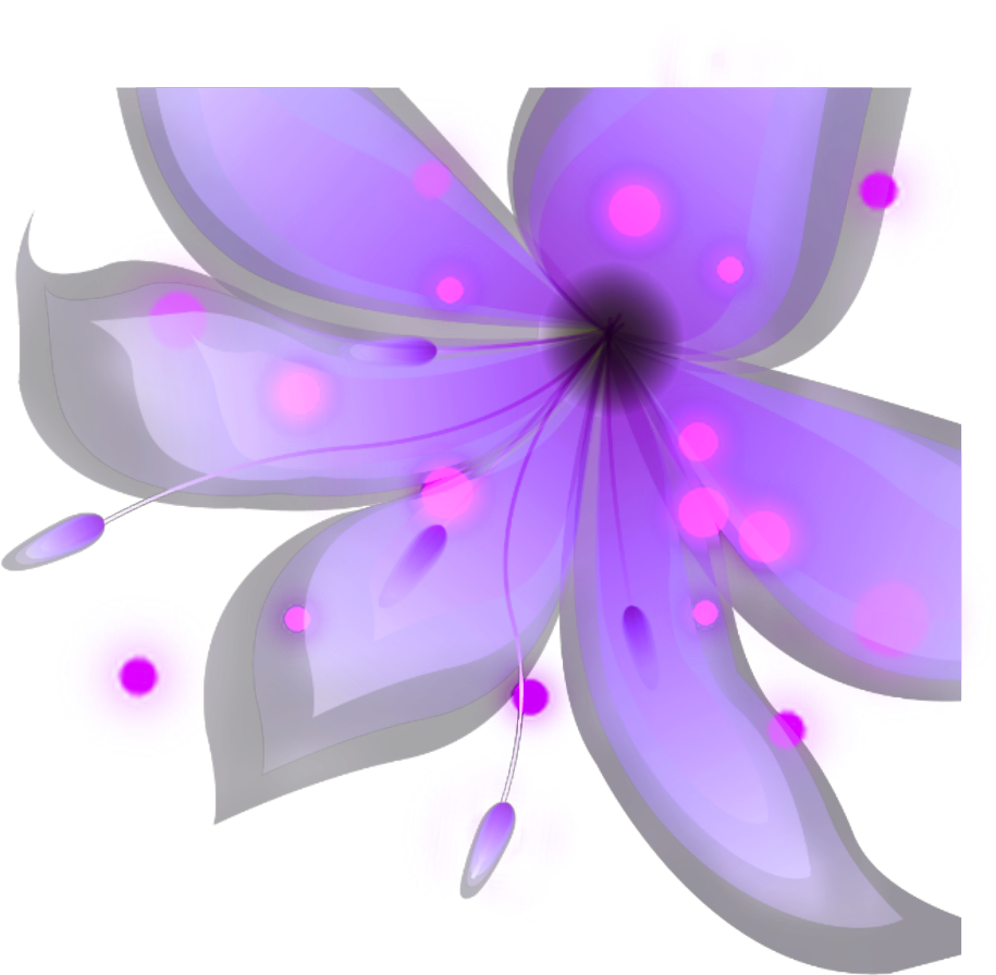 #ftestickers #flower #lights #glow #pinkandpurple - Floral Design Clipart (1024x1024), Png Download