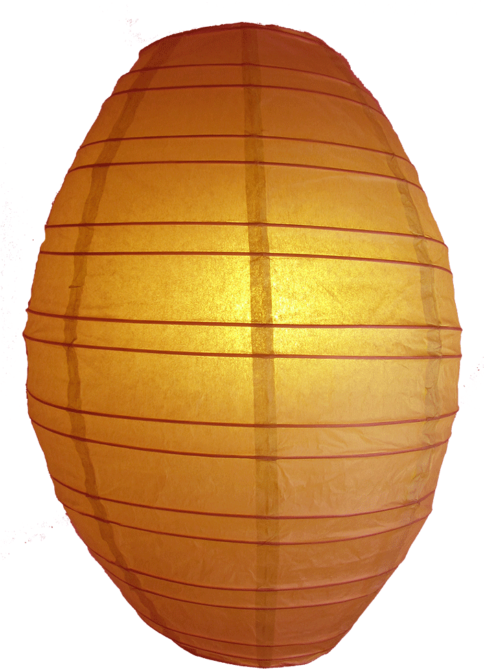 Olive Shaped Lanterns Orange - Lampshade Clipart (1000x1000), Png Download