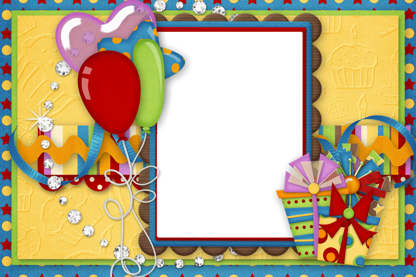 Marco De Cumpleaños Vintage Con Globos - Marcos De Cumpleanos Para Hombres Clipart (1600x1067), Png Download