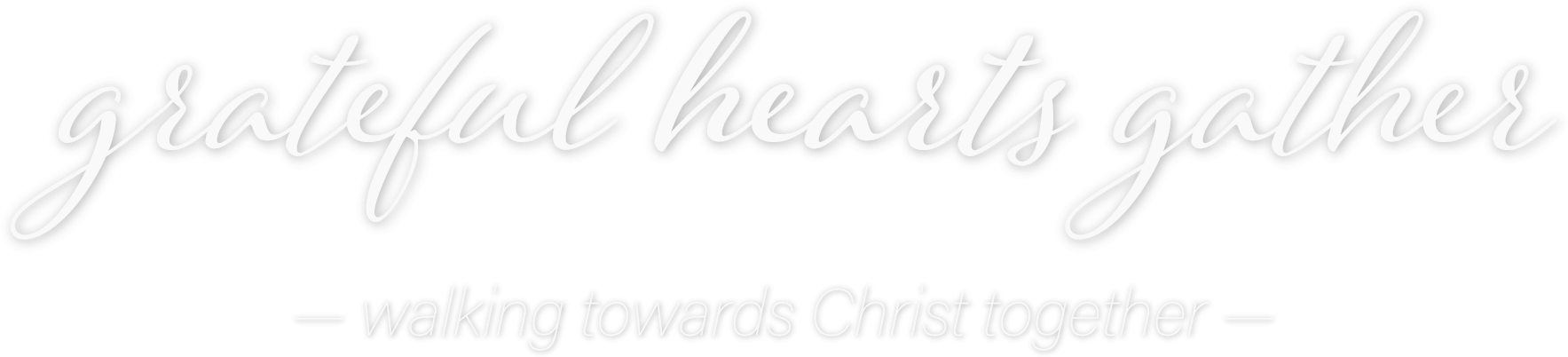 Grateful Hearts Gather - Calligraphy Clipart (1920x493), Png Download