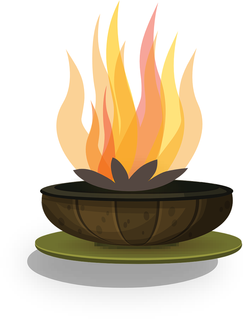Fire Flame Warmth Yellow Blaze Png Image - Fire Pit Transparent Background Clipart (1280x1262), Png Download
