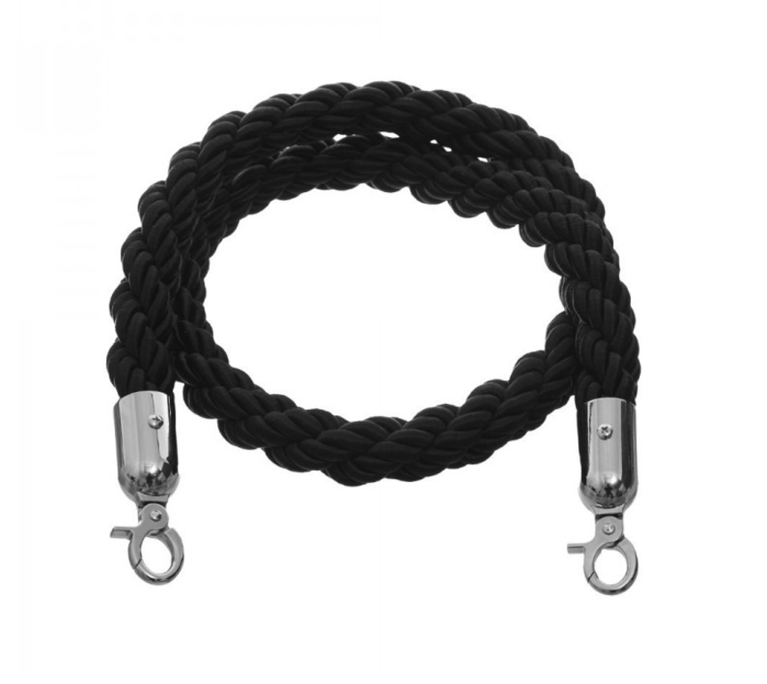 Black Bollard Rope - Rope Barrier Black Clipart (1200x768), Png Download