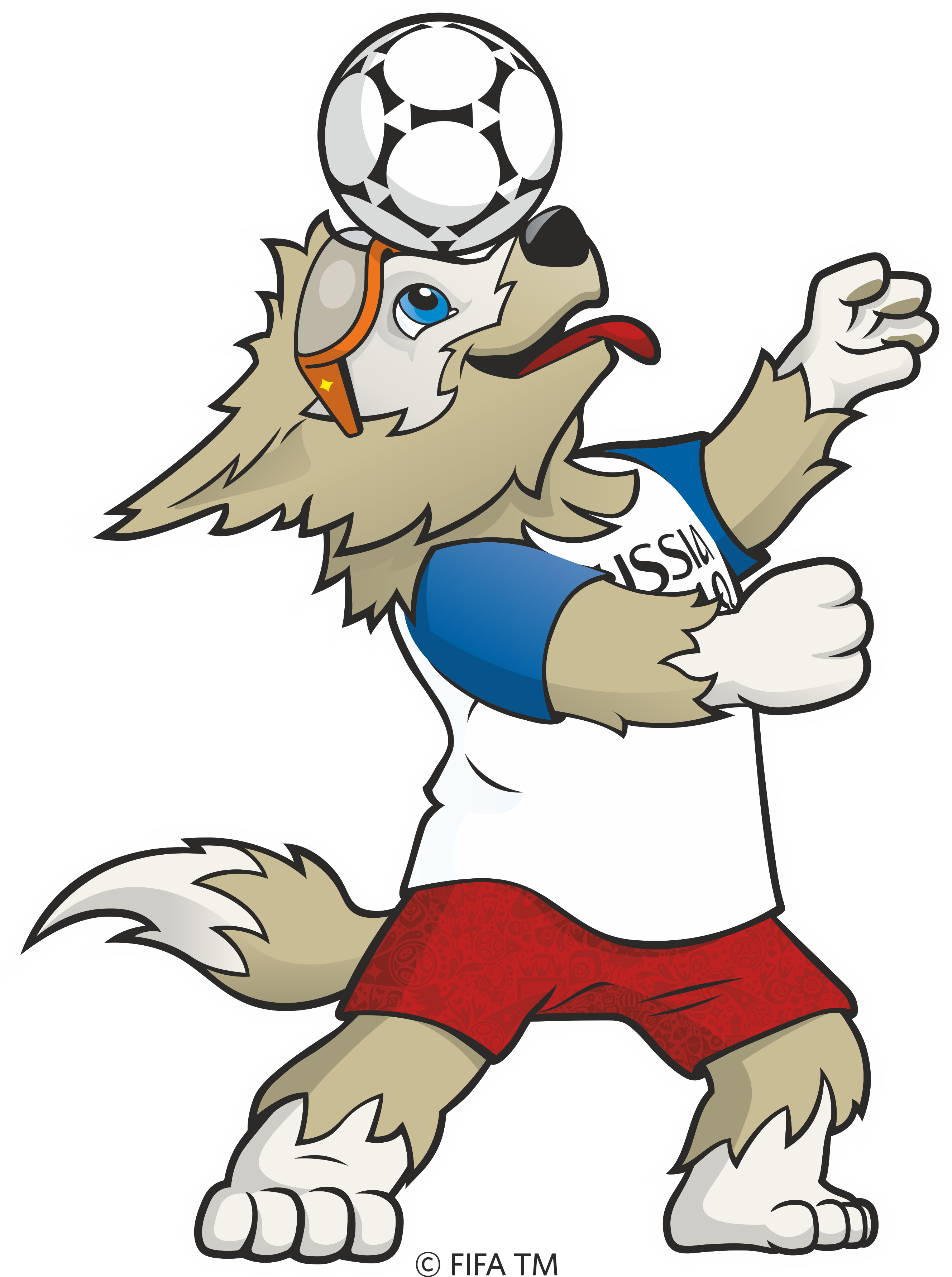 2018 Fifa World Cup Logo & Mascot Zabivaka Logo [fifa - Fifa World Cup 2018 Mascot Png Clipart (2657x3565), Png Download