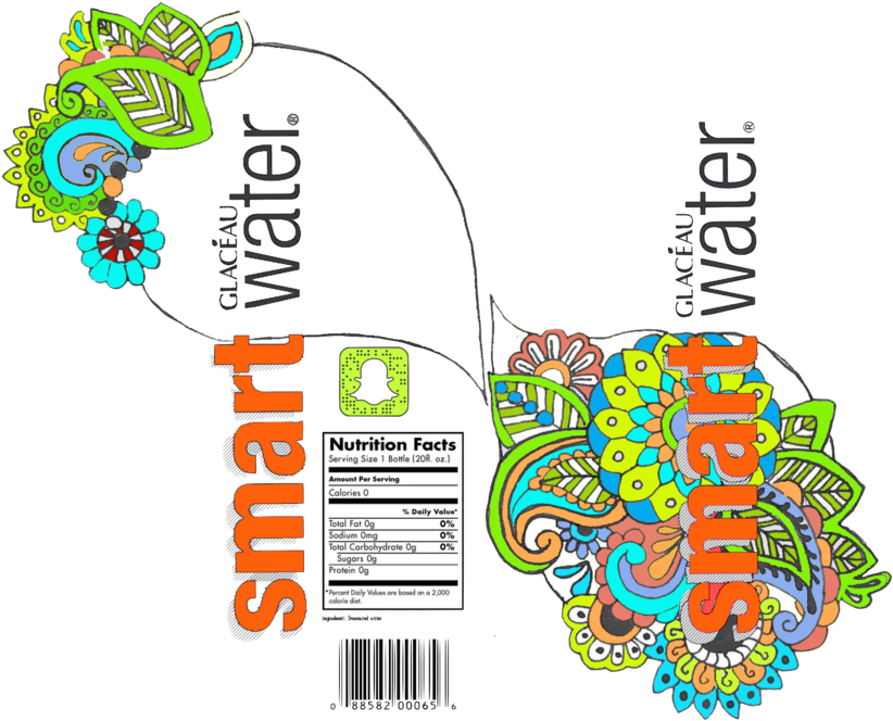 Smartwater Bottle - Vitamin Water Clipart (1000x840), Png Download