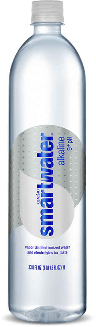 Alkaline Water With Electrolytes - Smartwater Alkaline 9 Ph Clipart (329x1200), Png Download