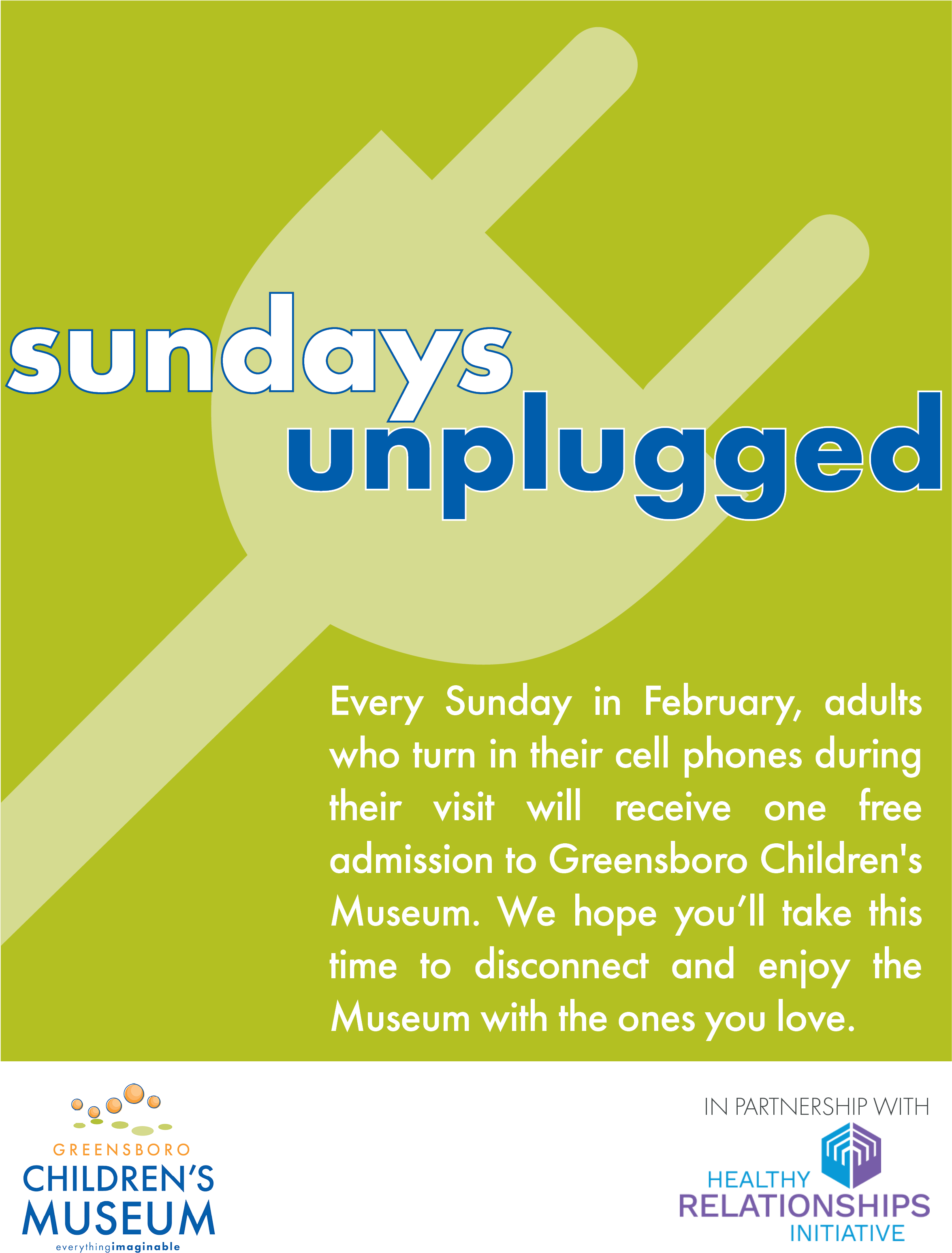 Sundays Unplugged At Greensboro Children's Museum - Graphic Design Clipart (2550x3300), Png Download
