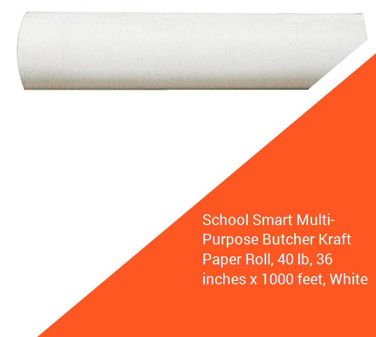 School Smart Multi-purpose Butcher Kraft Paper Roll, - Parallel Clipart (736x659), Png Download