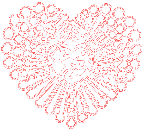How To Set Use Decorative Heart Svg Vector - Doodle Clipart (600x545), Png Download