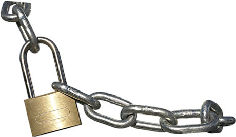 #code #cadeado - Lock And Chain Transparent Clipart (460x268), Png Download