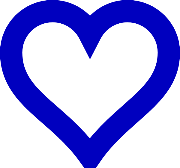 Blue Heart Clipart Free - Png Download (600x561), Png Download