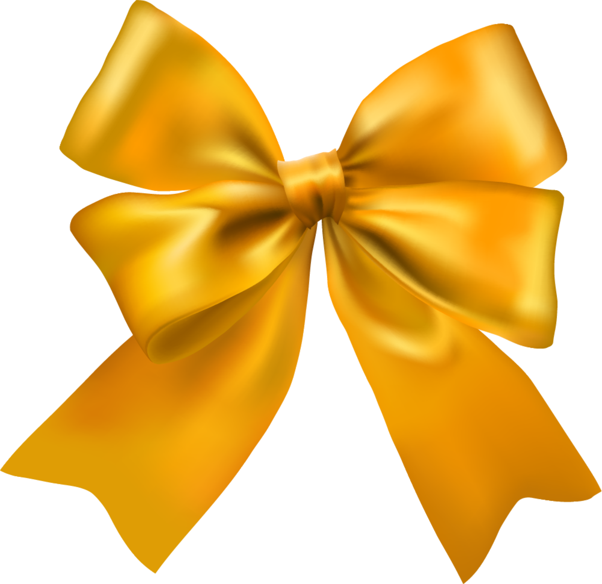 Clip Art Hand Painted Golden - Clip Art Yellow Ribbon - Png Download (2000x1938), Png Download