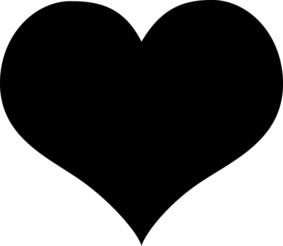 Png File Svg - Black Heart Transparent Icon Clipart (980x854), Png Download
