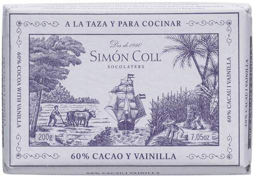 A La Taza” Drinking Chocolate 60% Cocoa With Vanilla - Simon Coll Xocolata A La Pedra Clipart (630x630), Png Download