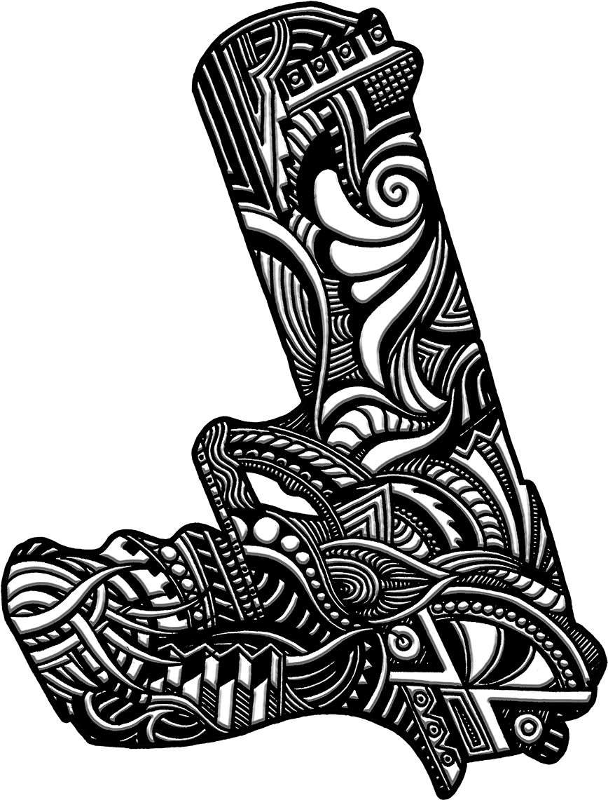 Pistol , Png Download - Illustration Clipart (868x1141), Png Download