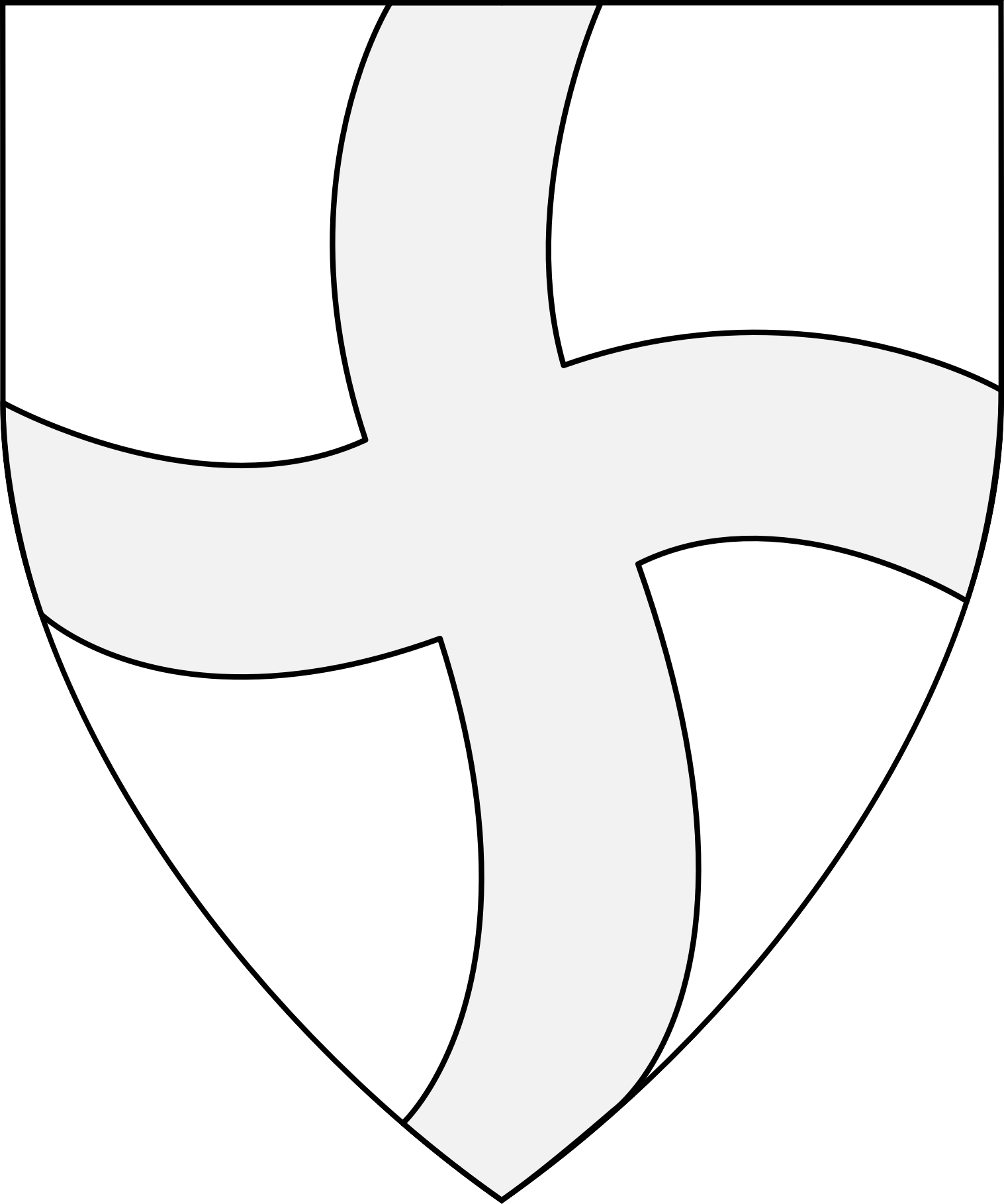 Cross Arrondi - Cross Clipart (1517x1818), Png Download