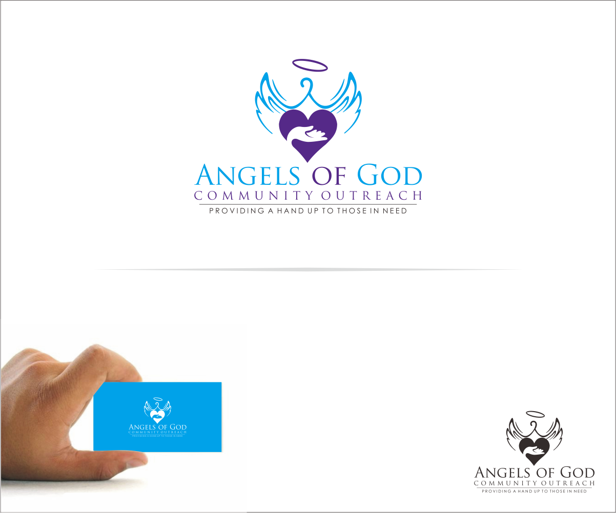 Logo Design By Ardi For Angels Of God Clothing Closet - Business Card Clipart (1202x1002), Png Download