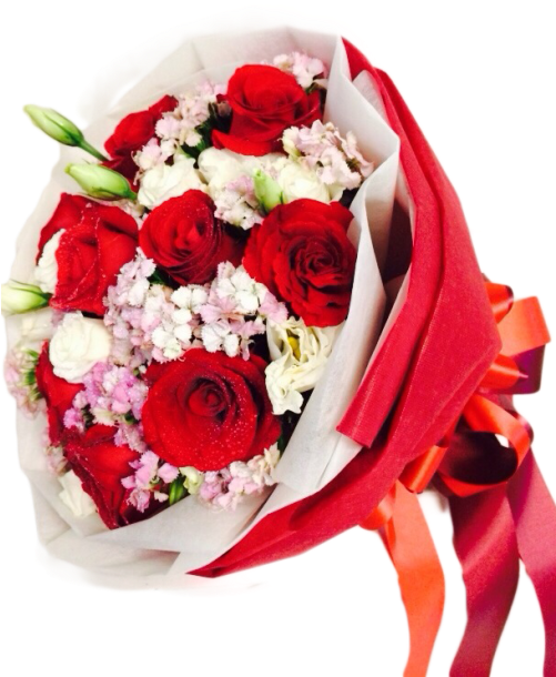 Classic Rose Bouquet - Garden Roses Clipart (500x700), Png Download