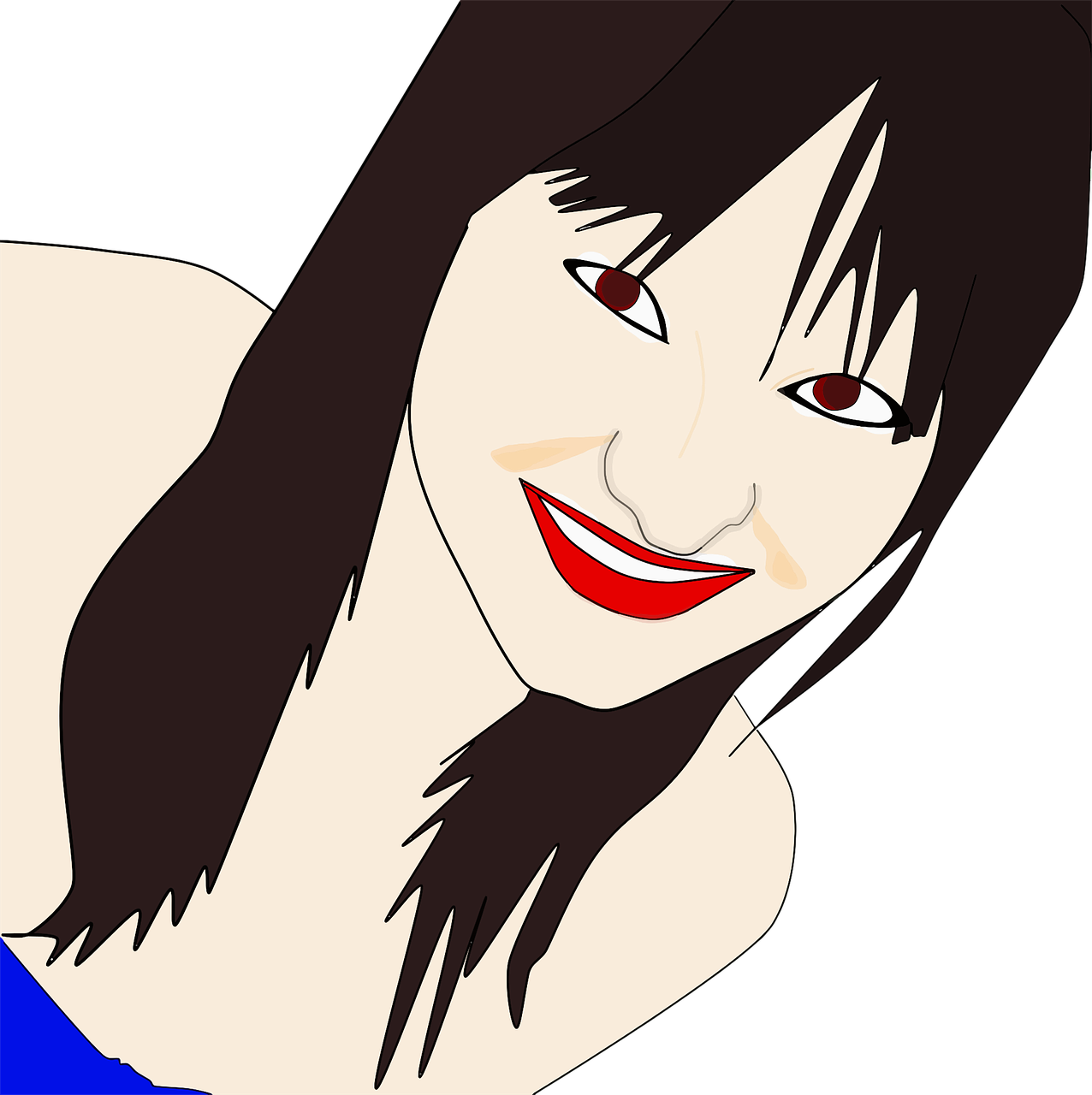 Drawing Female Girl Human Png Image - Cartoon Clipart (1276x1280), Png Download